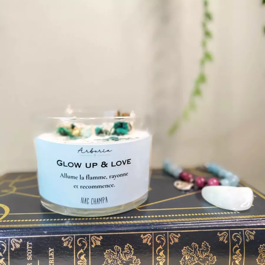 Bougie à message Glow up & Love Bougie à message Glow up & Love