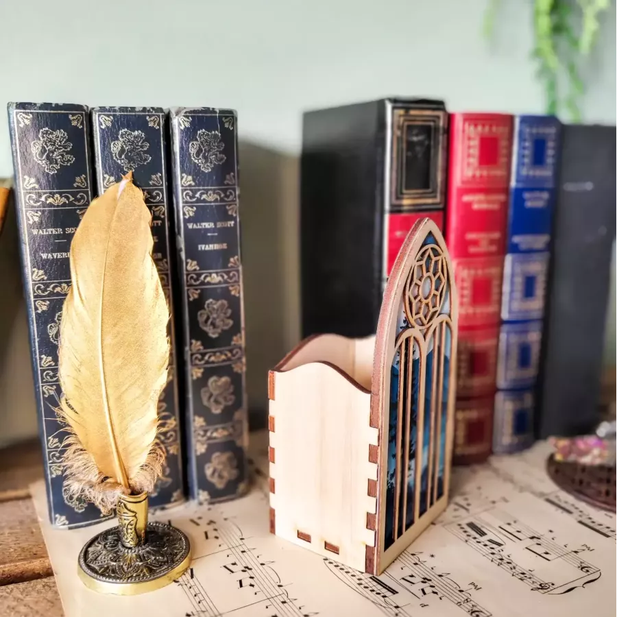 Décoration de bibliothèque - rangement de marque page