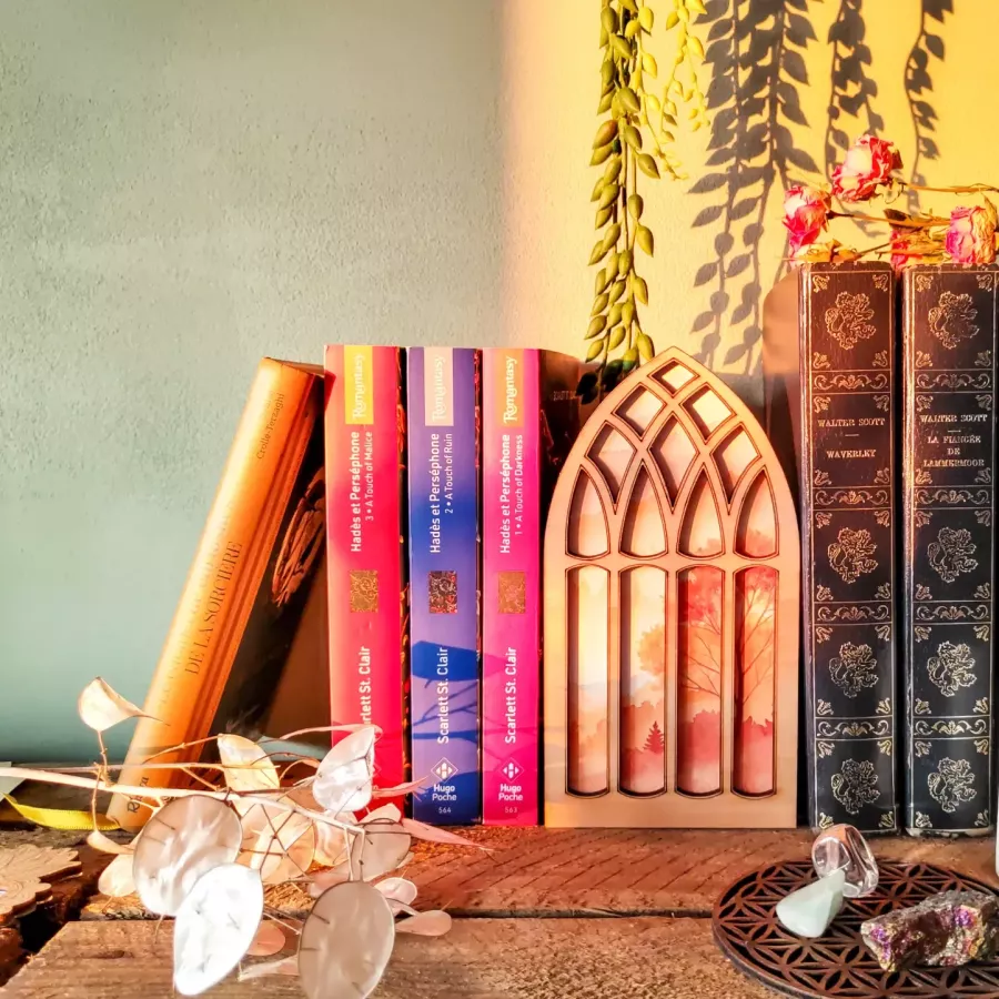Décoration de bibliothèque - séparateur de livres