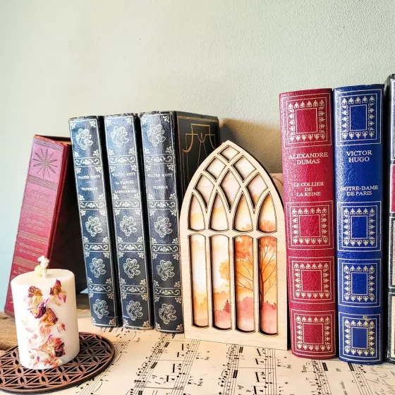 Décoration de bibliothèque - séparateur de livres