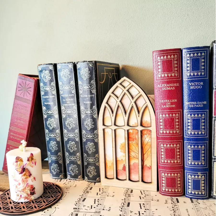 Décoration de bibliothèque - séparateur de livres