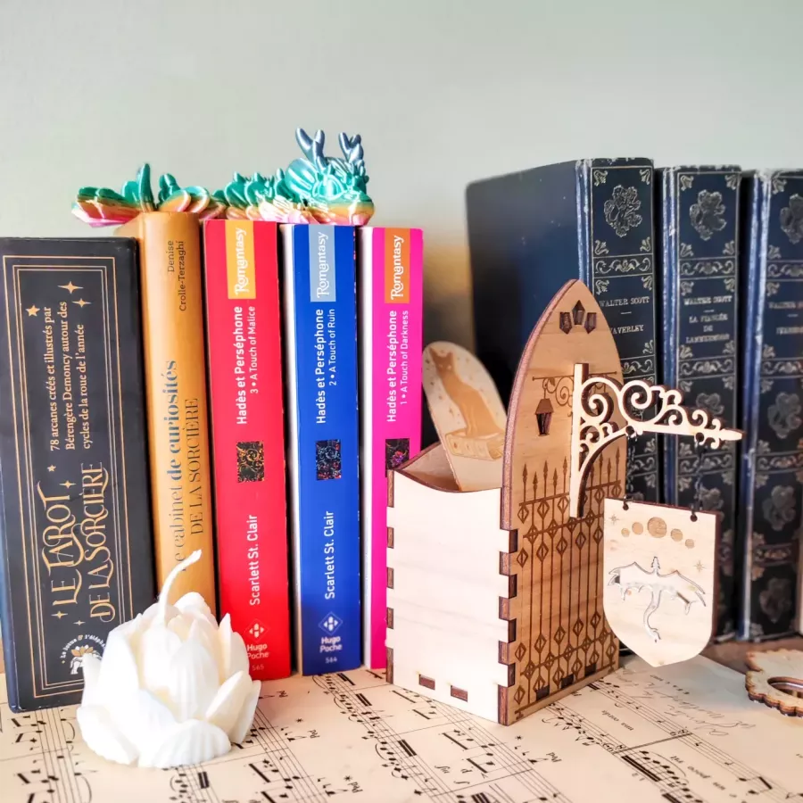 Décoration de bibliothèque secrète - Le dragon d’argent