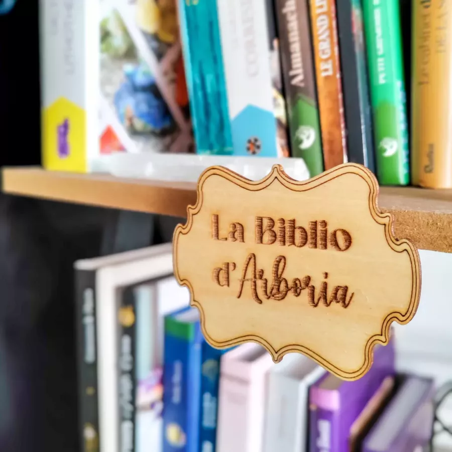 Décoration de bibliothèque personnalisable en bois – Plaque à clipser