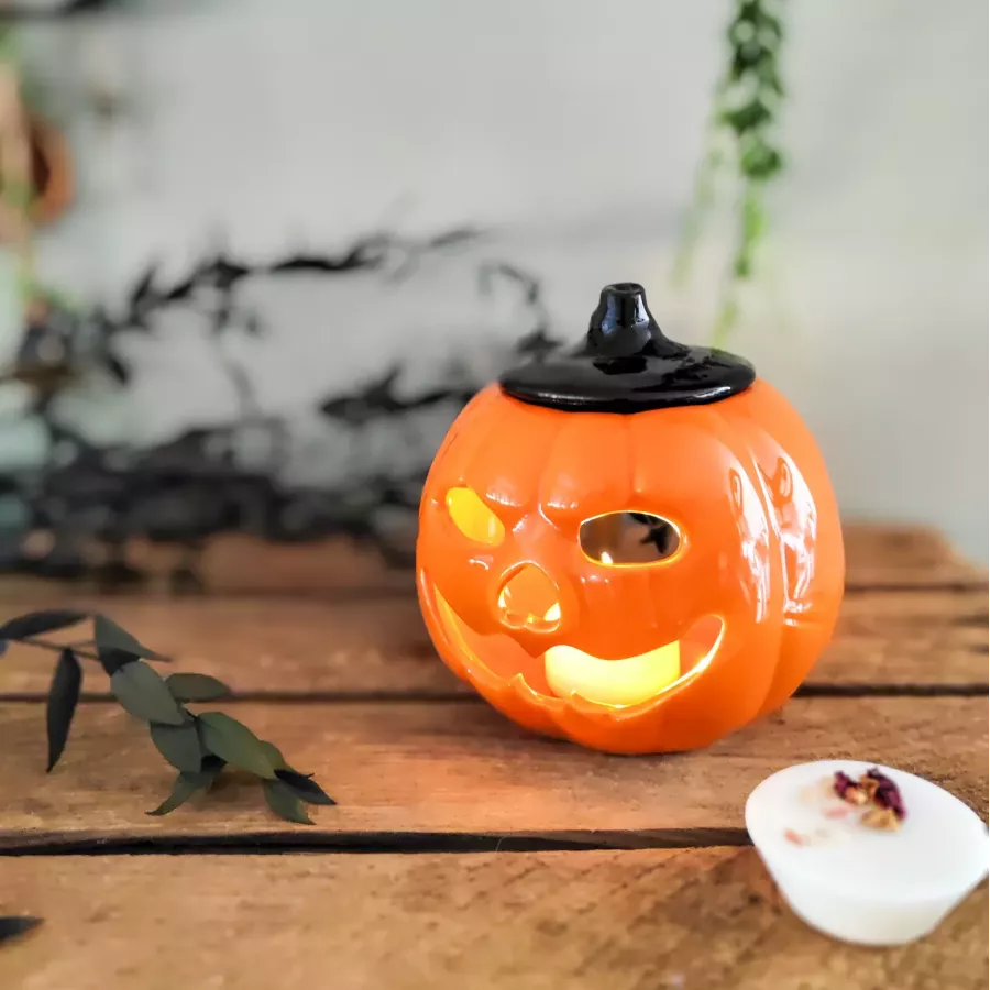Brûle-parfum en céramique – Citrouille d’Halloween (édition limitée)