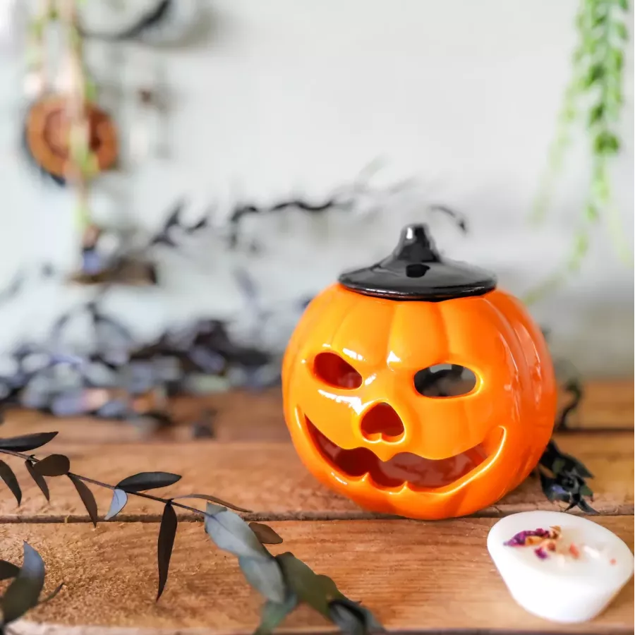 Brûle-parfum en céramique – Citrouille d’Halloween (édition limitée)