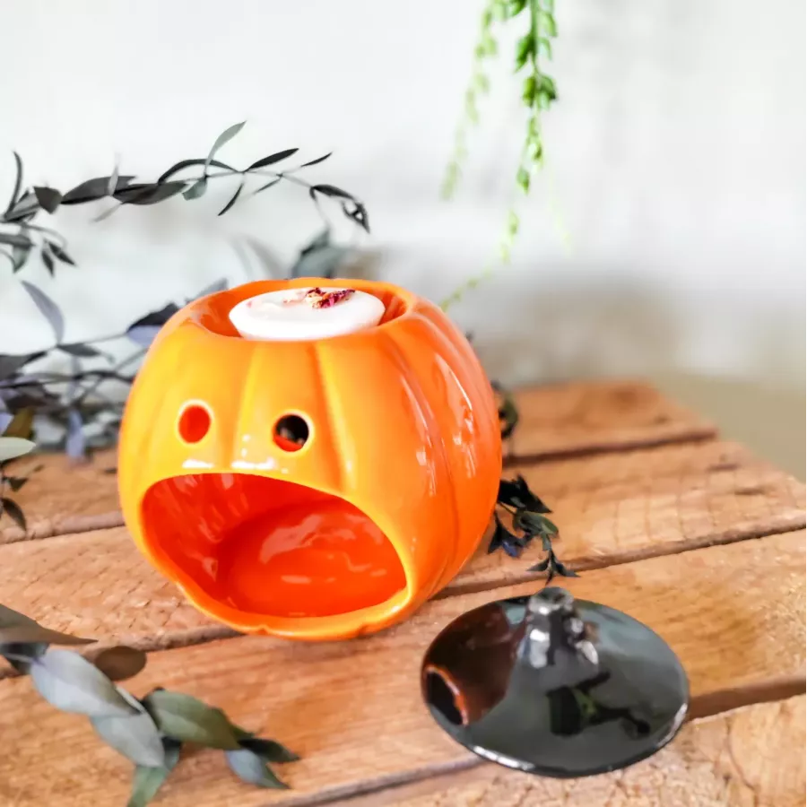 Brûle-parfum en céramique – Citrouille d’Halloween (édition limitée)