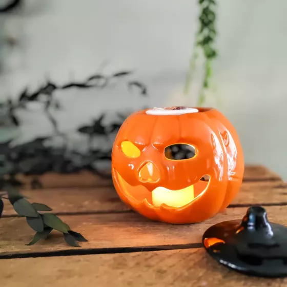 Brûle-parfum en céramique – Citrouille d’Halloween (édition limitée)