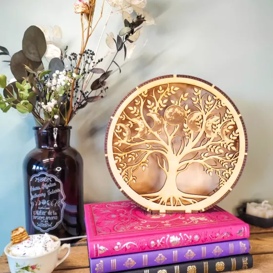 Lampe d'ambiance arbre de vie et lune