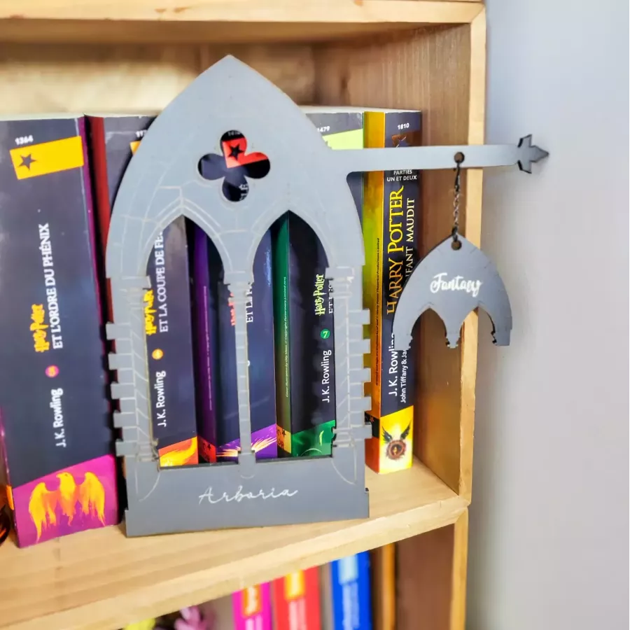 Séparateur bibliothèque personnalisé MDF Arboria