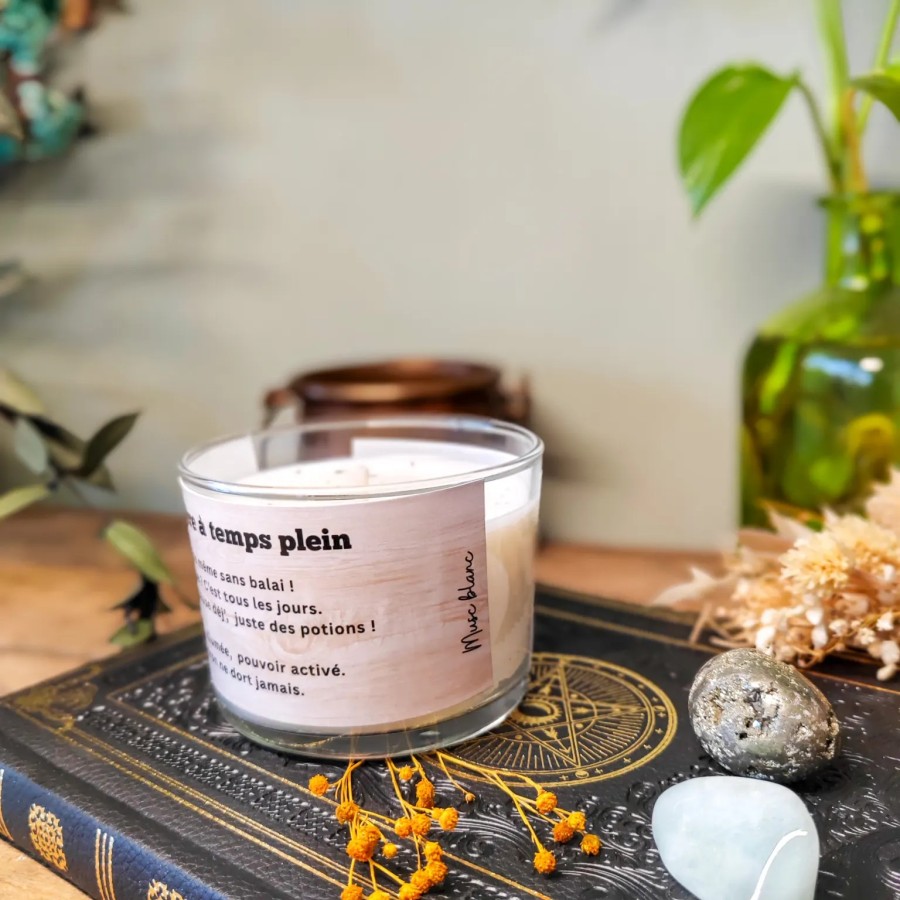 Bougie - Sorcière à temps plein - Parfum Musc Blanc