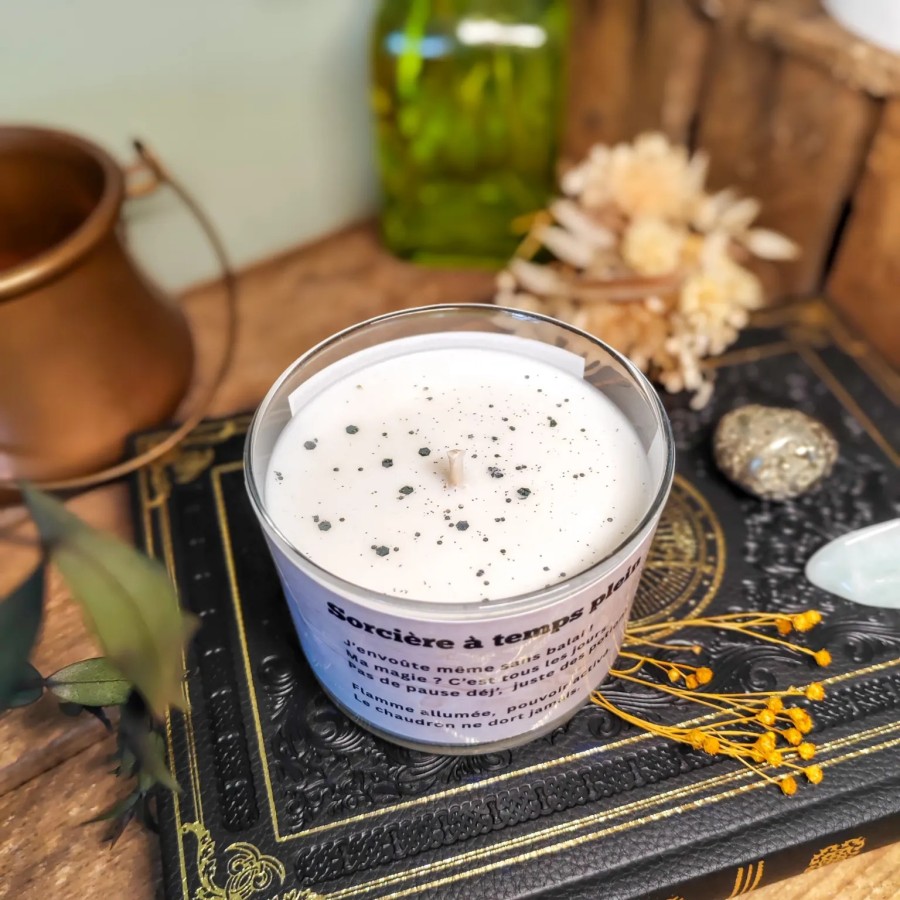 Bougie - Sorcière à temps plein - Parfum Musc Blanc