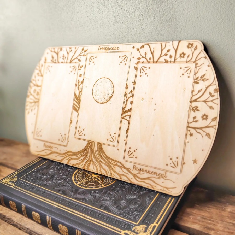 Support de tirage Tarot premium déco feuille d'or - Signature Arboria