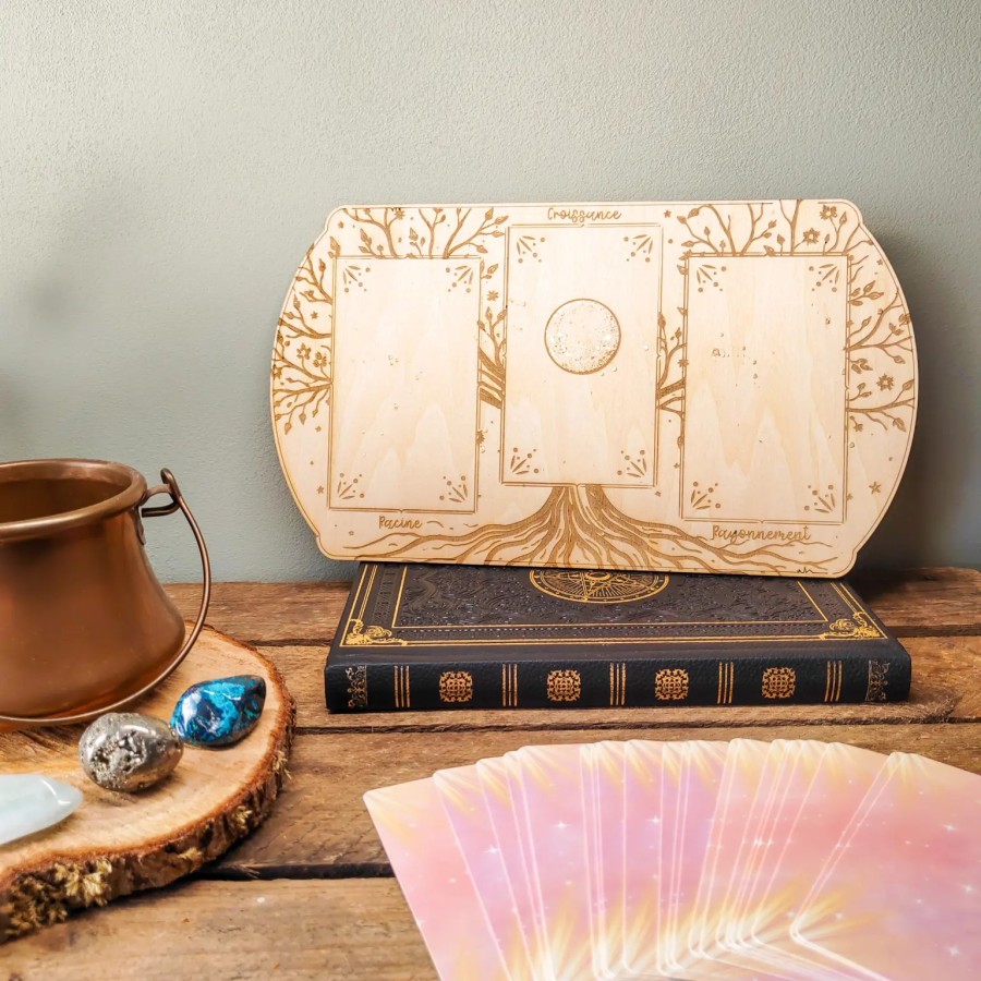 Support de tirage Tarot premium déco feuille d'or - Signature Arboria