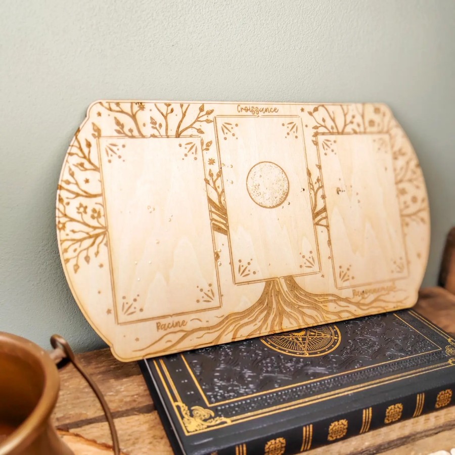 Support de tirage Tarot premium déco feuille d'or - Signature Arboria