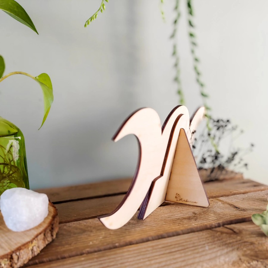 Triple lune - Symbole de la déesse et loi d’attraction - Décoration d’autel bois