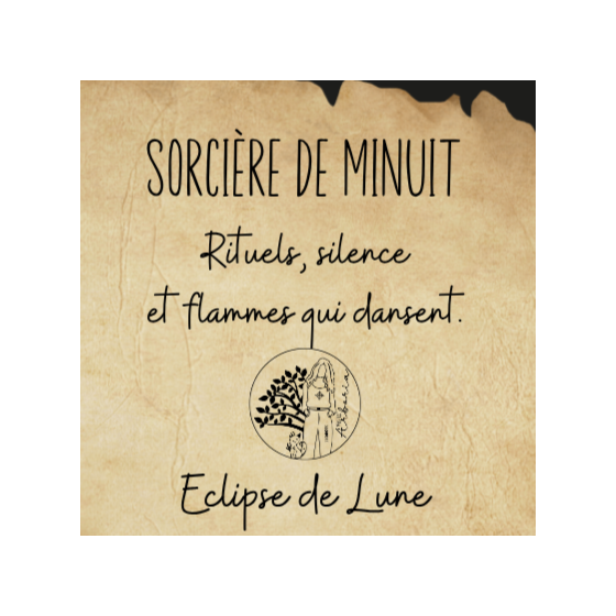 Bougie parfumée 200 g - Sorcière de minuit - Rituels et silence  - Eclipse de Lune