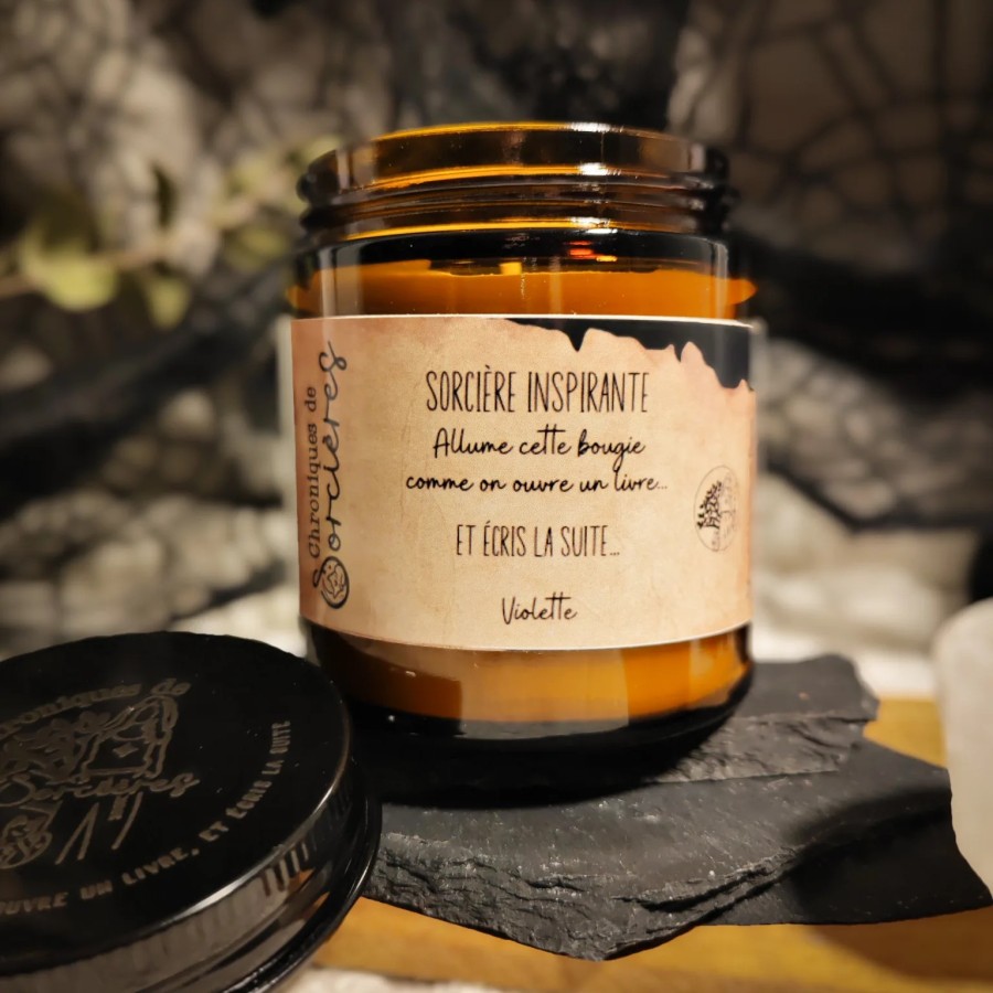 Bougie parfumée 90 g - Sorcière inspirante - Ecris la suite  - Violette