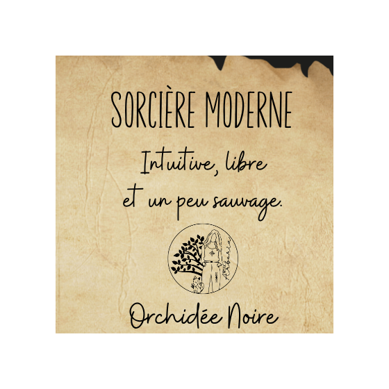 Bougie parfumée 90 g - Sorcière moderne - Intuitive et libre  - Orchidée noire