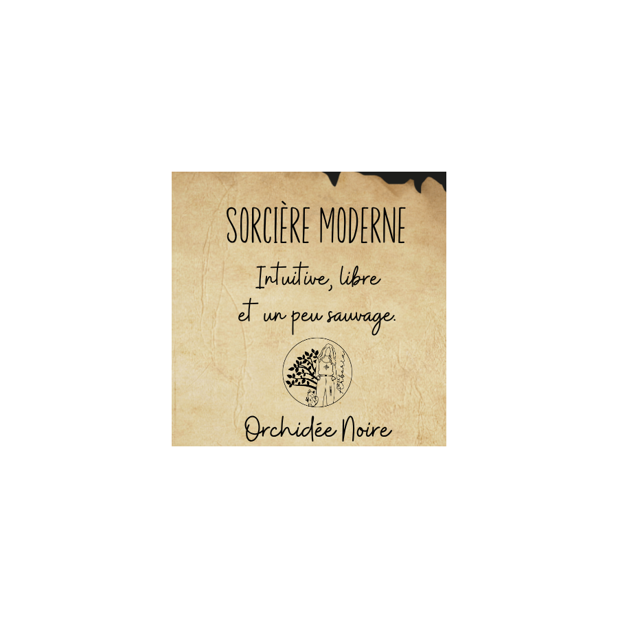 Bougie parfumée 90 g - Sorcière moderne - Intuitive et libre  - Orchidée noire