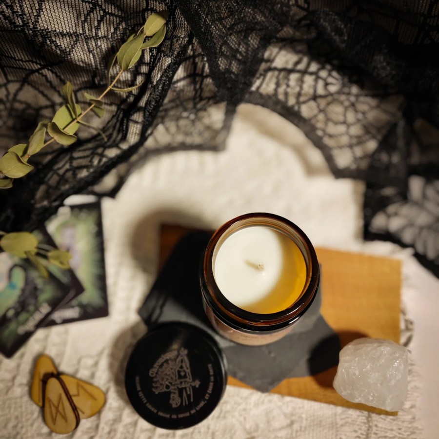 Bougie parfumée 90 g - Sorcière de minuit - Rituels et silence  - Eclipse de Lune