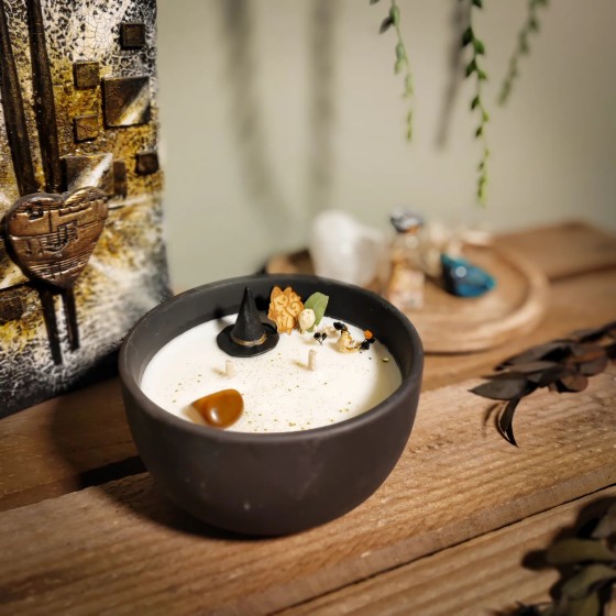 Bougie Musc Blanc avec œil de tigre