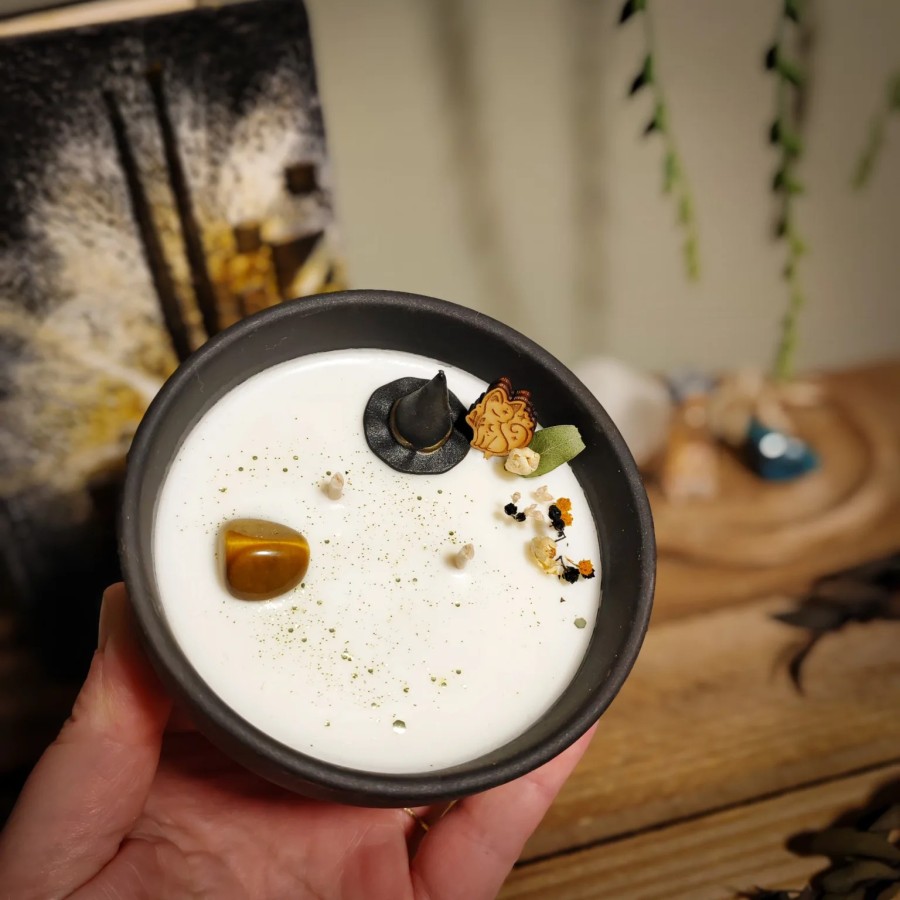 Bougie Musc Blanc avec œil de tigre