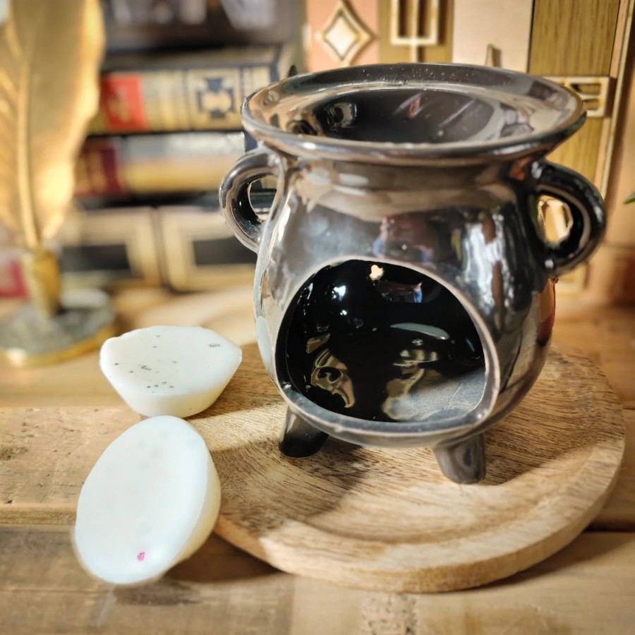 Brûleur à fondants parfumés chaudron triple lune