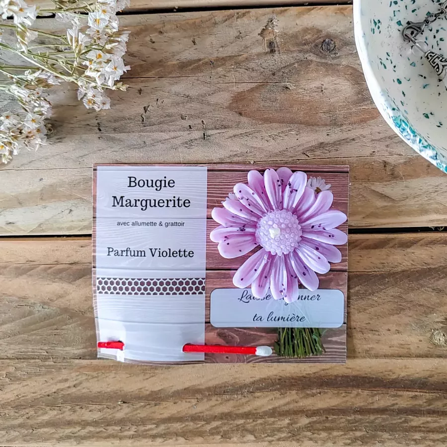 Bougie Marguerite à la Violette Bougie Marguerite à la Violette